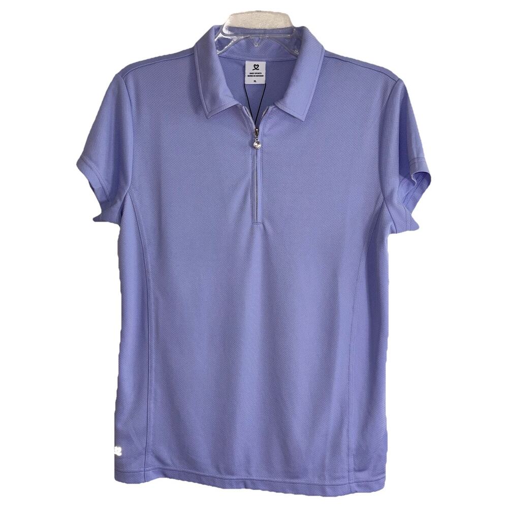 NWT Daily Sports Macy Cap Sleeve Polo Shirt Women’s XL Light Violet UPF 30+